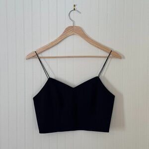 Alice + Olivia Black Crop Tank Top Small (Tag Removed)